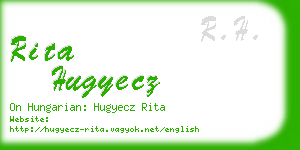 rita hugyecz business card